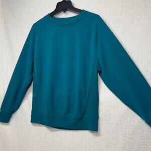 Jockey Teal Pullover Sweatshirt Womens Small Crewneck Casual Cozy